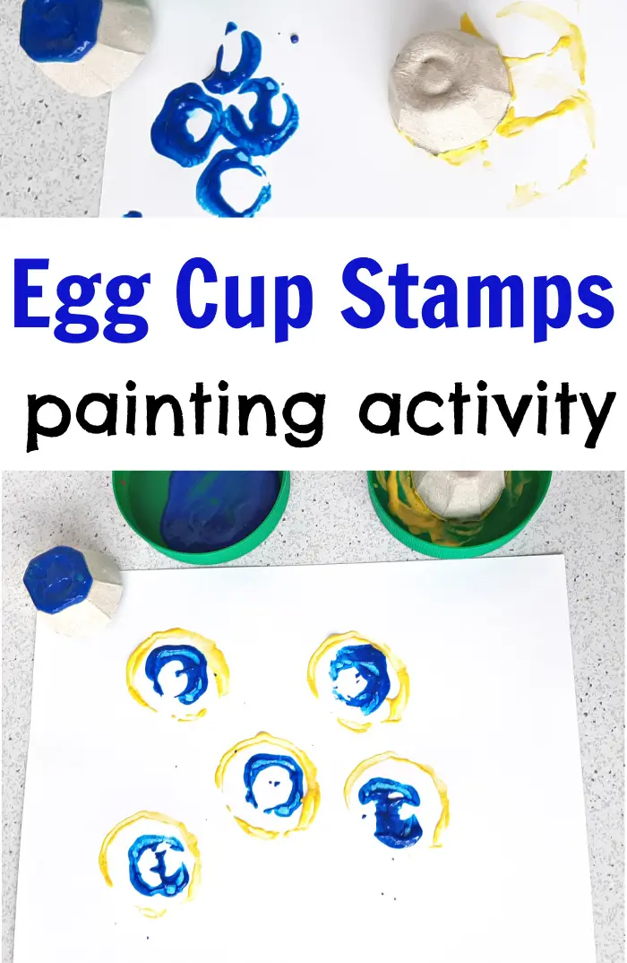 Egg Cup Stamps Painting Activity - My Bored Toddler